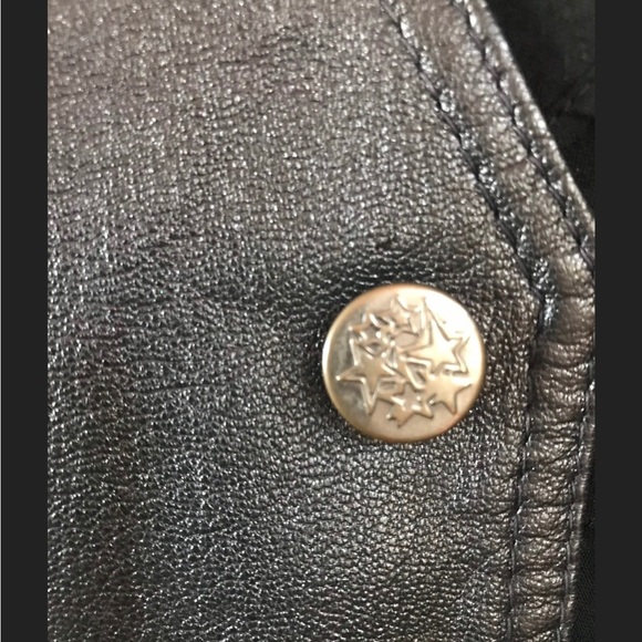 Vintage Pelle Sport Goth Cosplay Leather with Skull Patch Vest - Picture 4 of 9